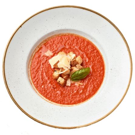 Суп-пюре томатний з пармезаном